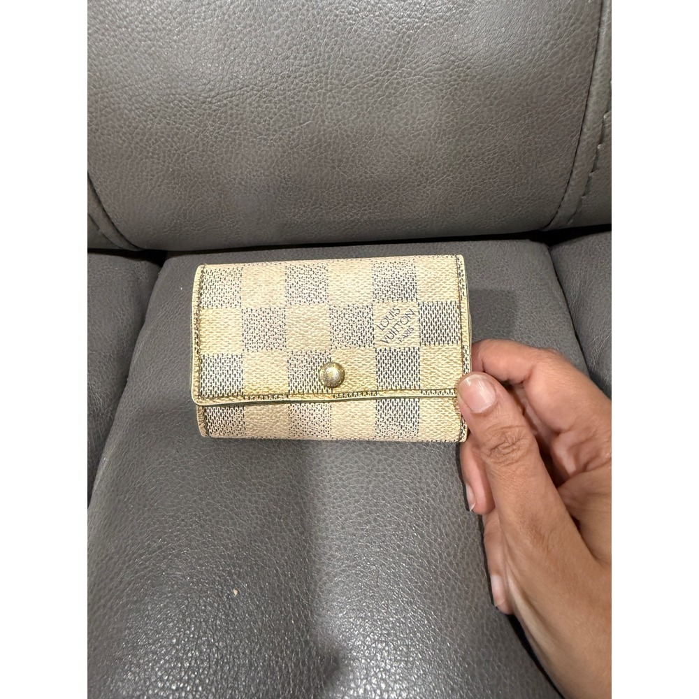 Louis Vuitton Damier Azur Multicles 6 Key Holder Wallet N61745 Made in France